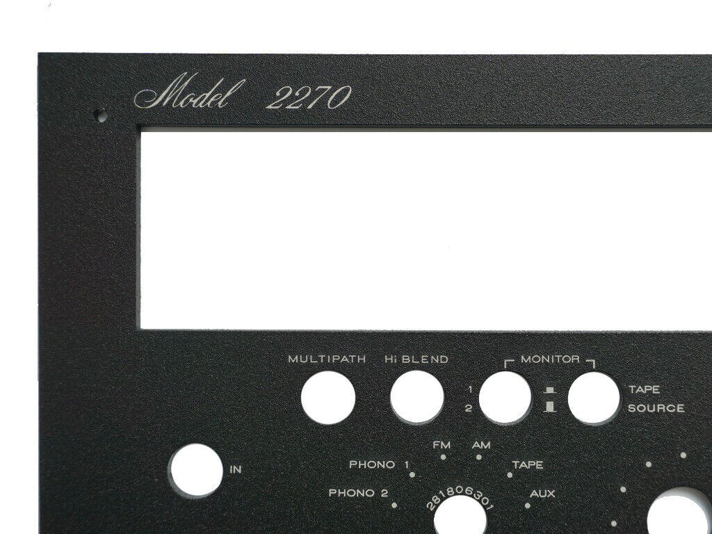 New! Marantz 2270  Receiver Front Panel Faceplate (Face Plate) BL